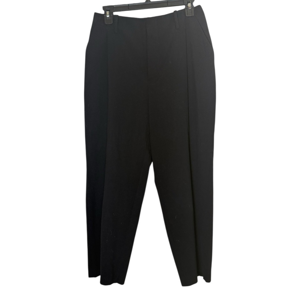 OAK + FORT Women’s Black Straight Leg Minimalist Lagenlook Career Pants sz 6